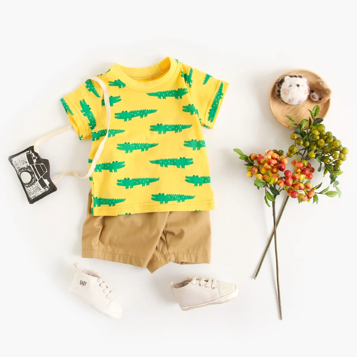 Cartoon Boys Summer Clothing Set