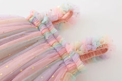 Rainbow Unicorn Tulle Princess Dress