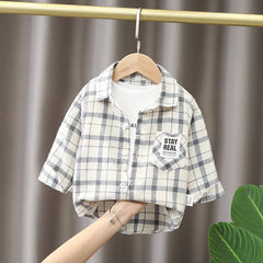 Kids Plaid Cotton Shirt