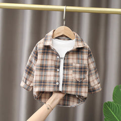 Kids Plaid Cotton Shirt