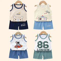 Kids Summer Vest and Shorts Set