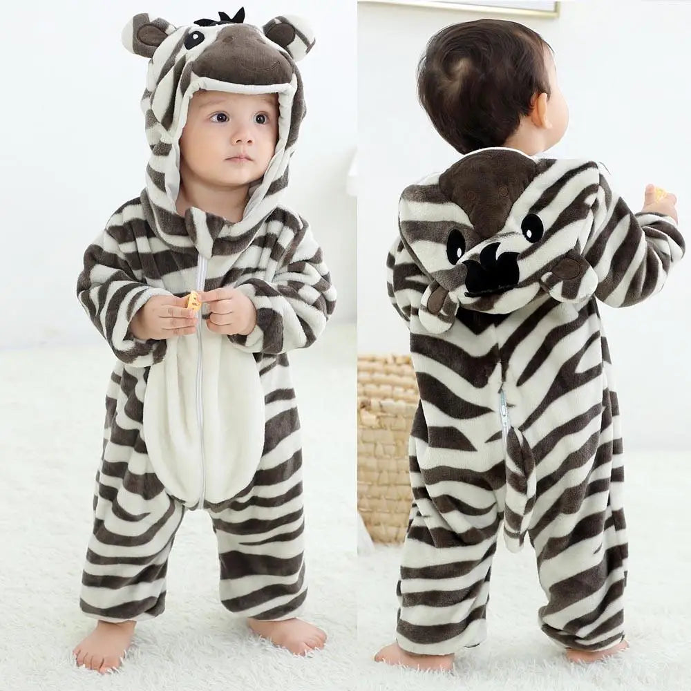 Flannel Kids Onesies Cute Winter Pajamas