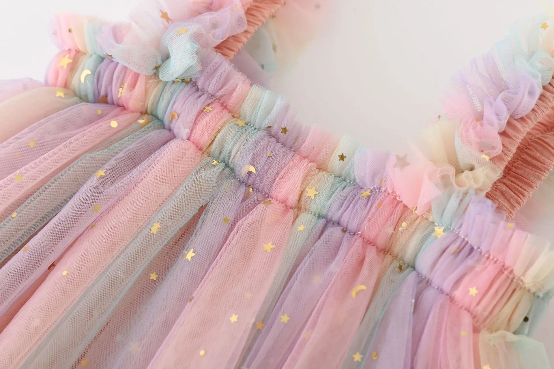 Rainbow Unicorn Tulle Princess Dress