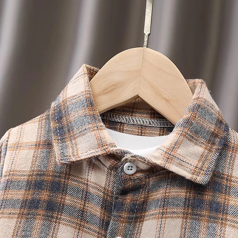 Kids Plaid Cotton Shirt